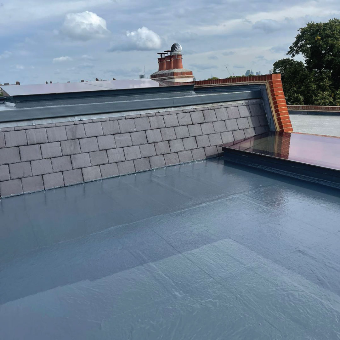 finished flat roof waterproofing installation 