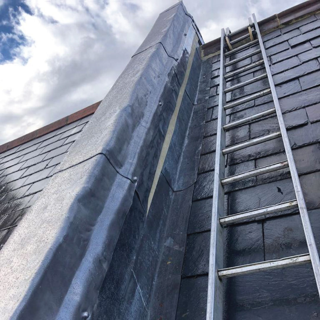 completed lead ridge capping example