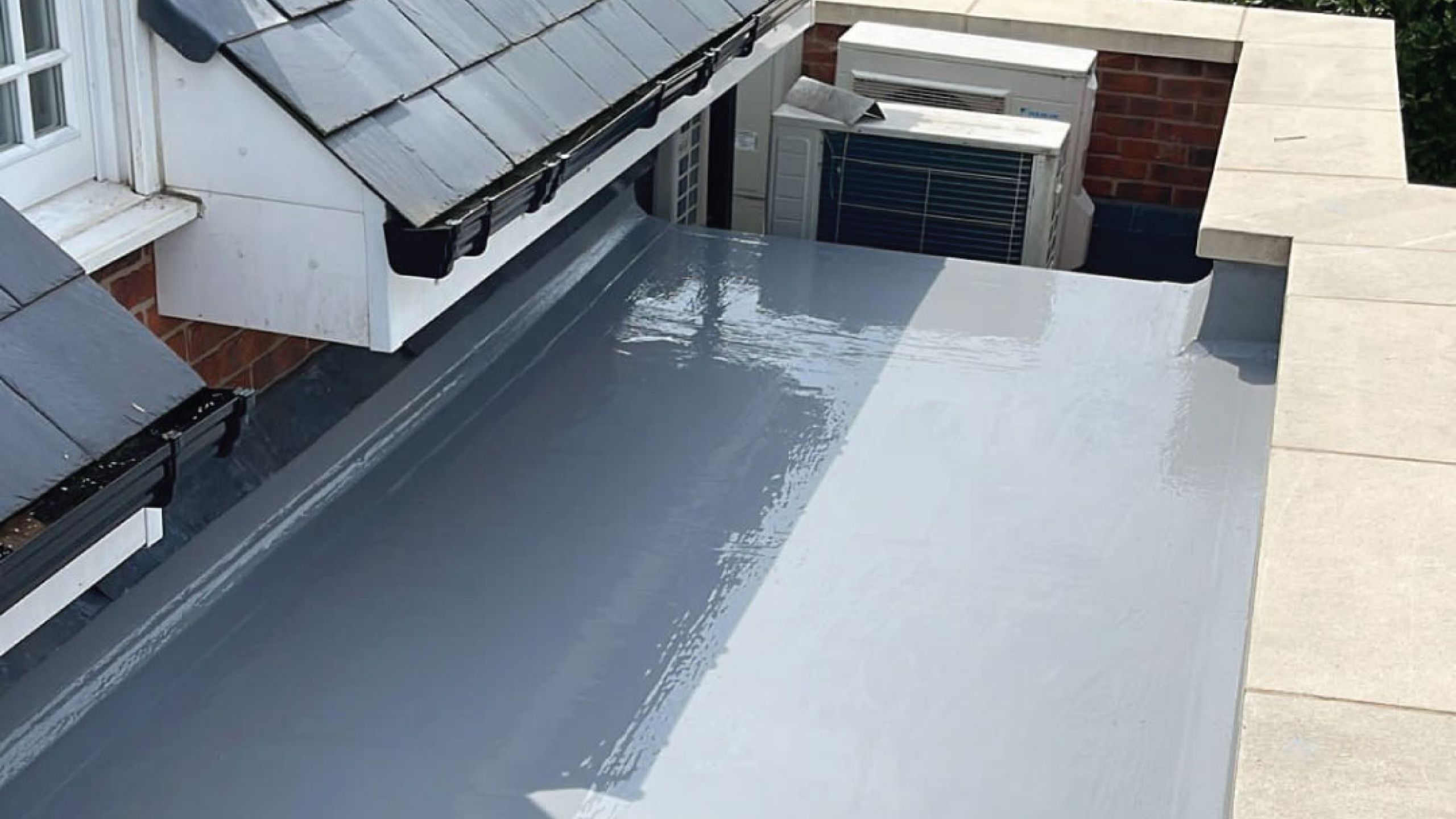 example of flat roof work by our specialists